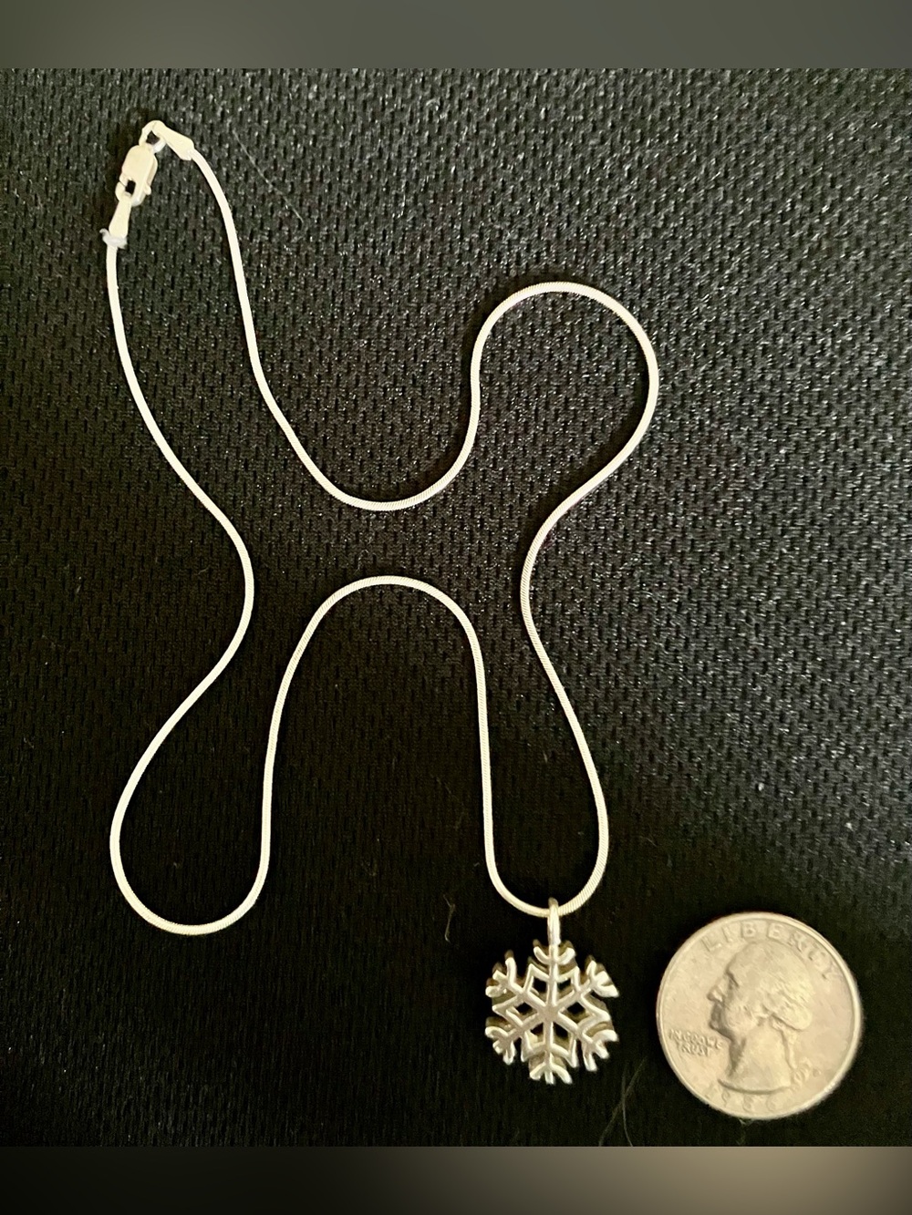Vintage Aarikka Sterling Snowflake Necklace Rare